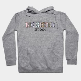 Big Sister Est 2024, Cute Big Sis Announcement Hoodie